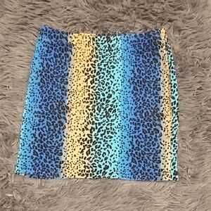 Total Girl Vibrant Animal Print Pencil Skirt